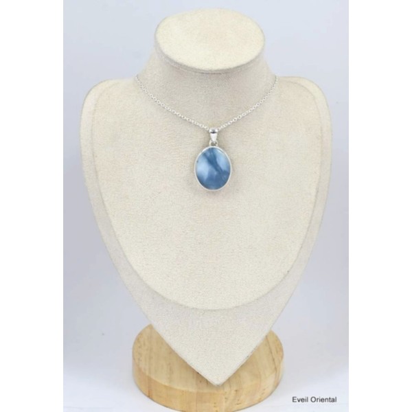 Pendentif Opale bleue ovale Pendentifs pierres naturelles KC27