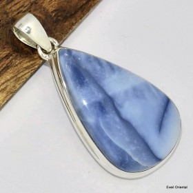 Gros pendentif goutte en Opale bleue Pendentifs pierres naturelles KC27.1