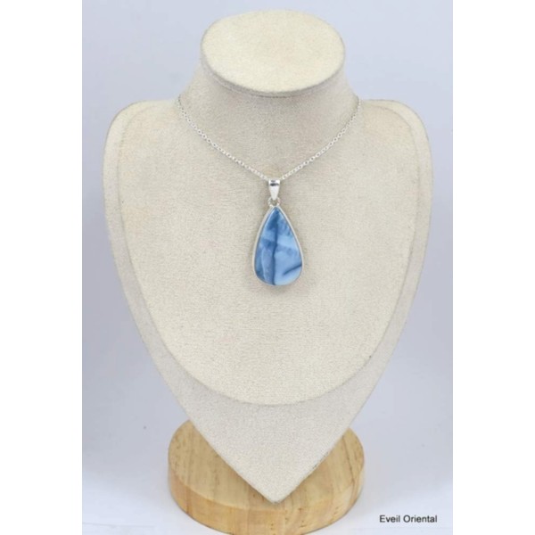Gros pendentif goutte en Opale bleue Pendentifs pierres naturelles KC27.1