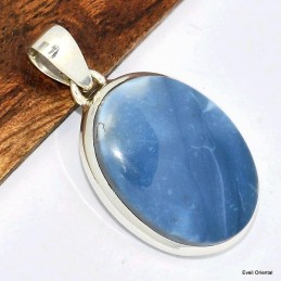 Pendentif Opale Owyhee ovale bleu foncé 