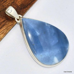 Gros Pendentif Opale Owyhee ovale bleu foncé 