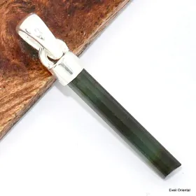 Pendentif Pierre naturelle Tourmaline verte bâtonnet - Pendentifs pierres naturelles
