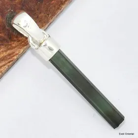 Pendentif Pierre naturelle Tourmaline verte bâtonnet - Pendentifs pierres naturelles