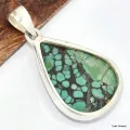 Pendentif Authentique Turquoise tibétaine goutte - Bijoux en Turquoise
