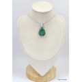 Pendentif Authentique Turquoise tibétaine goutte Bijoux en Turquoise KC29