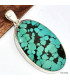 Gros Pendentif Authentique Turquoise tibétaine  Bijoux en Turquoise KC29.1