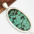 Gros Pendentif Authentique Turquoise tibétaine - Bijoux en Turquoise