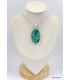 Gros Pendentif Authentique Turquoise tibétaine  Bijoux en Turquoise KC29.1