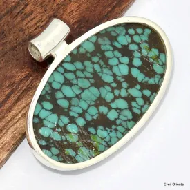 Pendentif Turquoise du Tibet et Onyx - Pendentifs pierres naturelles