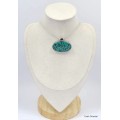 Pendentif Turquoise du Tibet et Onyx Pendentifs pierres naturelles KC29.2