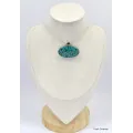 Pendentif Turquoise du Tibet et Onyx - Pendentifs pierres naturelles