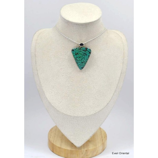 Pendentif Authentique Turquoise du Tibet Pendentifs pierres naturelles KC29.3