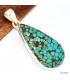 Pendentif goutte Authentique Turquoise du Tibet Pendentifs pierres naturelles KC29.4
