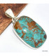 Pendentif Authentique Turquoise tibétaine forme libre Pendentifs pierres naturelles KC29.5