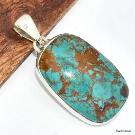 Pendentif Authentique Turquoise tibétaine forme libre - Pendentifs pierres naturelles