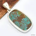 Pendentif Authentique Turquoise tibétaine forme libre - Pendentifs pierres naturelles