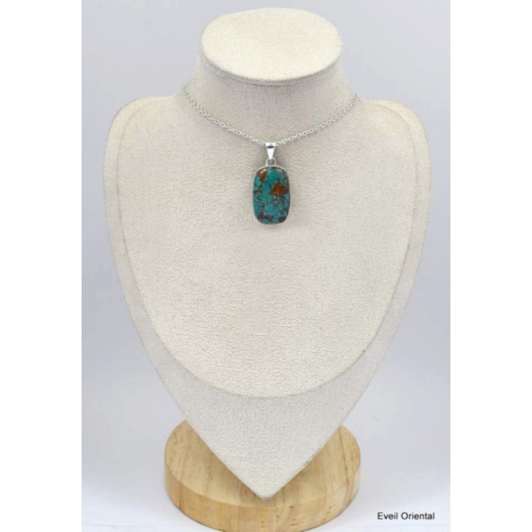 Pendentif Authentique Turquoise tibétaine forme libre Pendentifs pierres naturelles KC29.5