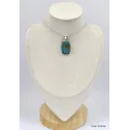 Pendentif Authentique Turquoise tibétaine forme libre - Pendentifs pierres naturelles