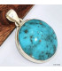 Authentique Turquoise avec Pyrite pendentif oval Pendentifs pierres naturelles KC30.4