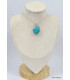 Authentique Turquoise avec Pyrite pendentif oval Pendentifs pierres naturelles KC30.4