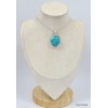 Authentique Turquoise avec Pyrite pendentif oval Pendentifs pierres naturelles KC30.4