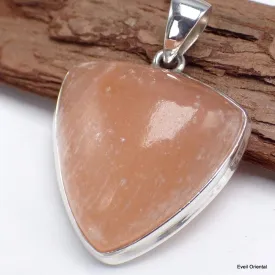 Pendentif Sélénite orange triangulaire - Pendentifs pierres naturelles