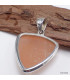 Pendentif Sélénite orange triangulaire Pendentifs pierres naturelles KC31