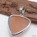 Pendentif Sélénite orange triangulaire - Pendentifs pierres naturelles