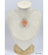 Pendentif Sélénite orange triangulaire Pendentifs pierres naturelles KC31