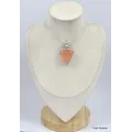 Pendentif Sélénite orange triangulaire - Pendentifs pierres naturelles