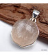 Petit pendentif hexagonal en Sélénite Orange Pendentifs pierres naturelles KC31.1