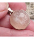 Petit pendentif hexagonal en Sélénite Orange Pendentifs pierres naturelles KC31.1