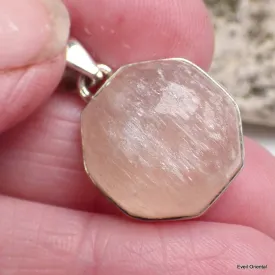 Petit pendentif hexagonal en Sélénite Orange - Pendentifs pierres naturelles