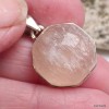 Petit pendentif hexagonal en Sélénite Orange Pendentifs pierres naturelles KC31.1