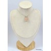 Petit pendentif hexagonal en Sélénite Orange Pendentifs pierres naturelles KC31.1