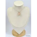 Petit pendentif hexagonal en Sélénite Orange - Pendentifs pierres naturelles