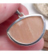 Gros pendentif semi-rond en Sélénite Orange Pendentifs pierres naturelles KC31.2