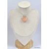Gros pendentif semi-rond en Sélénite Orange Pendentifs pierres naturelles KC31.2