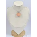 Gros pendentif semi-rond en Sélénite Orange - Pendentifs pierres naturelles