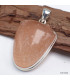 Gros pendentif en Sélénite Orange semi-oval Pendentifs pierres naturelles KC31.3