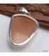 Gros pendentif en Sélénite Orange semi-oval Pendentifs pierres naturelles KC31.3