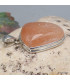 Gros pendentif en Sélénite Orange semi-oval Pendentifs pierres naturelles KC31.3
