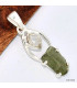Pendentif Moldavite et Diamant d'Herkimer Pendentifs pierres naturelles KC32 - SK4