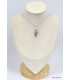Pendentif Moldavite et Diamant d'Herkimer Pendentifs pierres naturelles KC32 - SK4