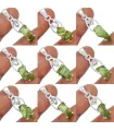 Pendentif Pierres naturelles Moldavite et Diamant d'Herkimer - Pendentifs pierres naturelles