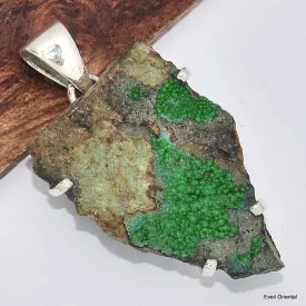 Pendentif Conichalcite forme libre - Bijoux en Conichalcite