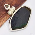 Pendentif Grenat Vert et Topaze blanche - Bijoux en Grenat Uvarovite