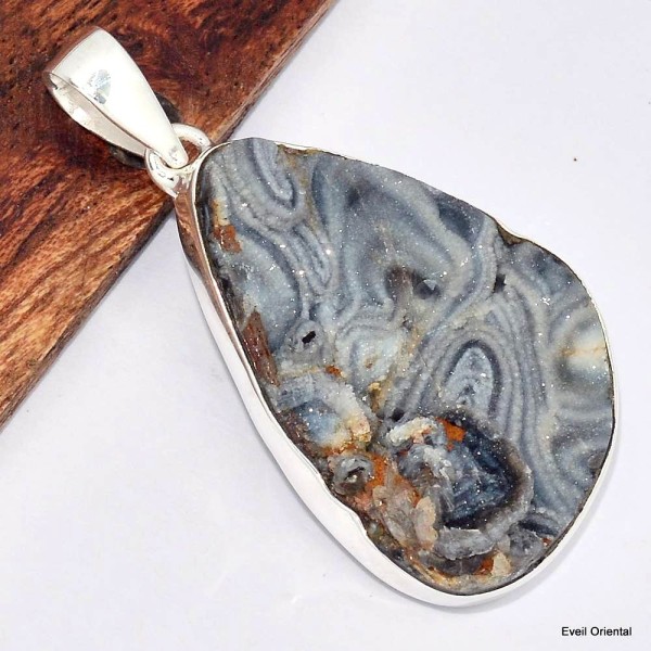 Pendentif en Pierre du Désert d'Afrique Pendentifs pierres naturelles KC35.2