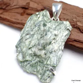 Gros pendentif Actinolite verte Smaragdite - Bijoux en Actinolite