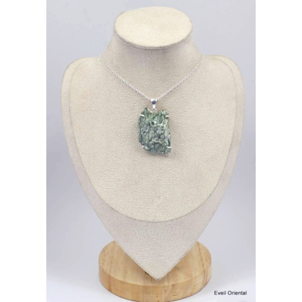 Gros pendentif Actinolite verte Smaragdite Bijoux en Actinolite KC36